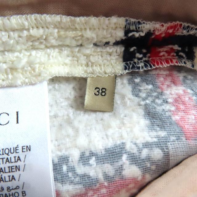 極美品★GUCCI グッチ 657877 ウール混 ロゴボタン付 チェック柄 ツイード ショートパンツ マルチ 38 イタリア製 正規品 レディース_7