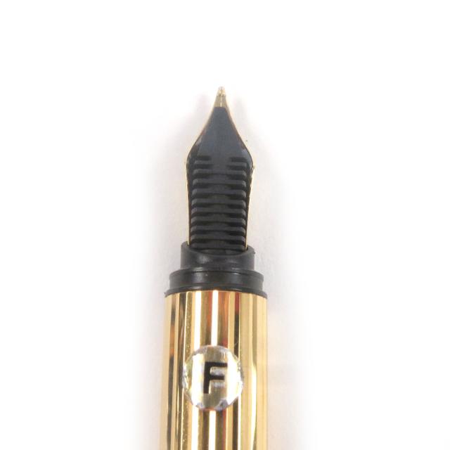 極美品□Cartier カルティエ ペン先18K Fニブ トリニティ キャップ式 万年筆 ステーショナリー ブラック ゴールド フランス製 メンズ 極美品□Cartier カルティエ ペン先18K Fニブ トリニティ キャップ式