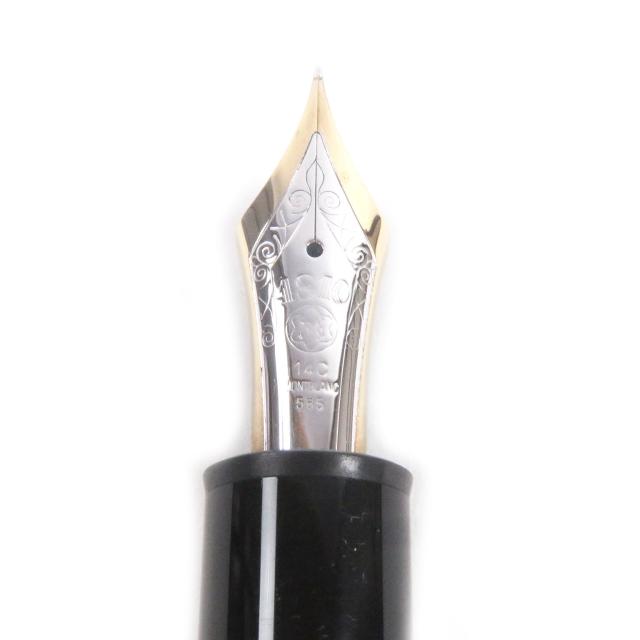 美品□MONTBLANC モンブラン マイスターシュテュック 149 ペン先14C EFニブ キャップ式 万年筆 ブラック ゴールド ドイツ製 メンズ_3