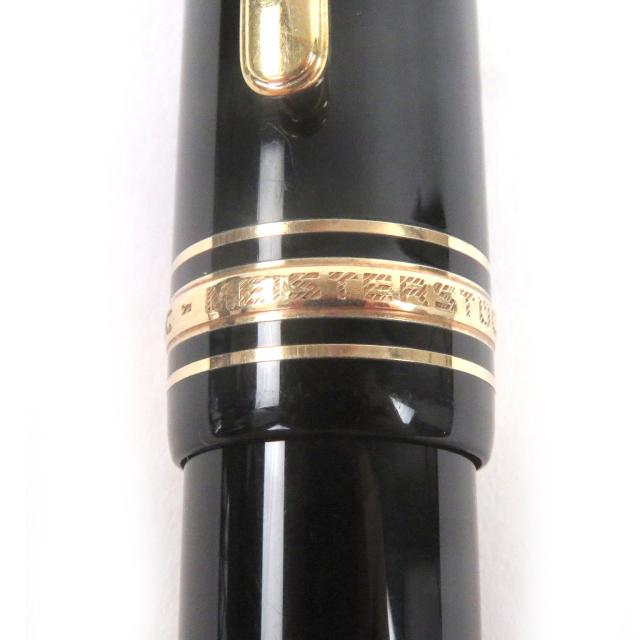 美品□MONTBLANC モンブラン マイスターシュテュック 149 ペン先14C EFニブ キャップ式 万年筆 ブラック ゴールド ドイツ製 メンズ_6