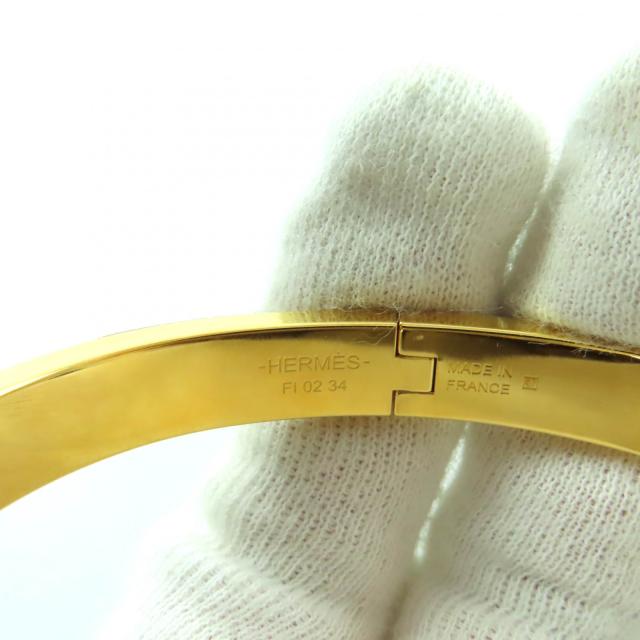 未使用品★HERMES エルメス 2024年製 ミニ・クリック シェーヌ・ダンクル/グラン・アパラ バングル ホワイト ゴールド 箱・保存袋付_6