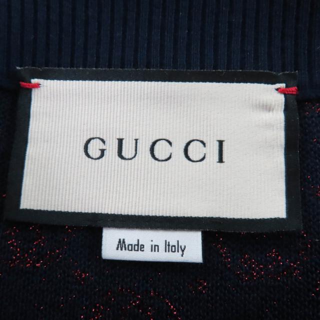 極美品☆GUCCI グッチ 605923 ウール ラメジャガード GG柄 ロング丈  