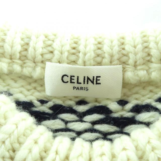 極美品★CELINE セリーヌ 24-25AW 2ADLR888Z01MA カシミヤ混 トリオンフ刺繍 クルーネック 長袖 ニット S 正規品 定価341000円_5