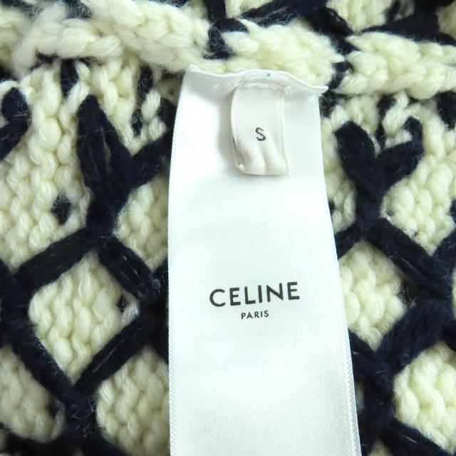 極美品★CELINE セリーヌ 24-25AW 2ADLR888Z01MA カシミヤ混 トリオンフ刺繍 クルーネック 長袖 ニット S 正規品 定価341000円_6