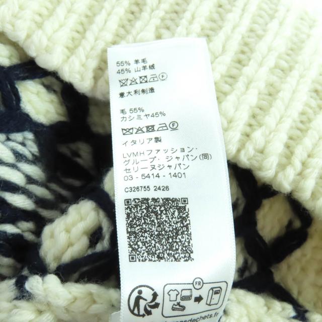 極美品★CELINE セリーヌ 24-25AW 2ADLR888Z01MA カシミヤ混 トリオンフ刺繍 クルーネック 長袖 ニット S 正規品 定価341000円_8