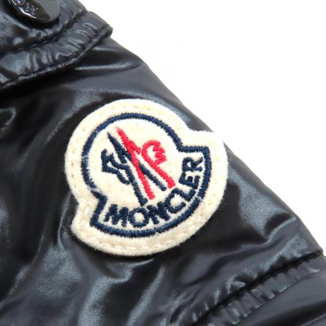 美品△MONCLER モンクレール 2022年製 BADY バディ ロゴワッペン フード付き ダウンジャケット ブラック 1 イタリア製 正規品 レディース_5
