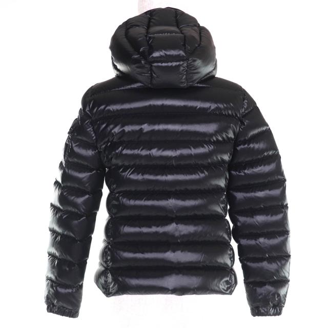美品△MONCLER モンクレール 2022年製 BADY バディ ロゴワッペン フード付き ダウンジャケット ブラック 1 イタリア製 正規品 レディース_2