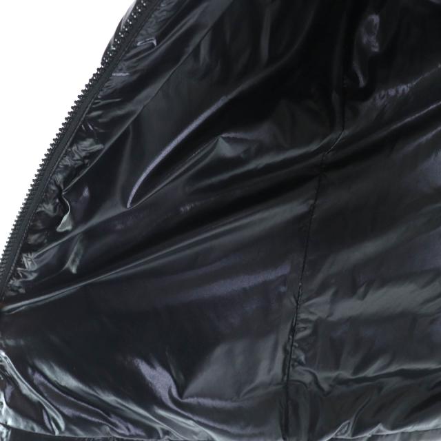 美品△MONCLER モンクレール 2022年製 BADY バディ ロゴワッペン フード付き ダウンジャケット ブラック 1 イタリア製 正規品 レディース_4