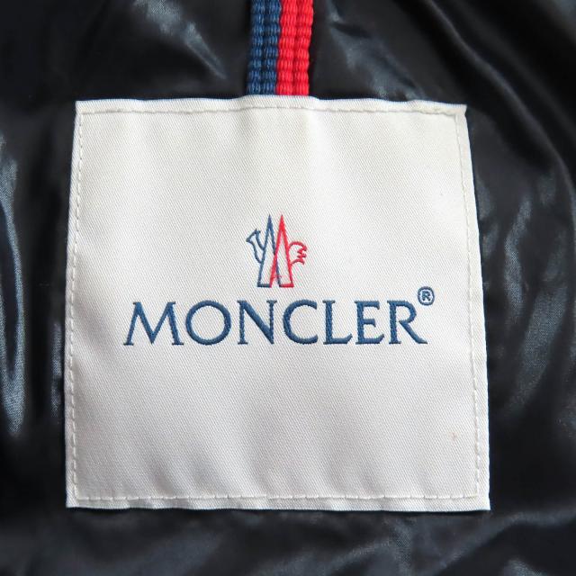 美品△MONCLER モンクレール 2022年製 BADY バディ ロゴワッペン フード付き ダウンジャケット ブラック 1 イタリア製 正規品 レディース_7