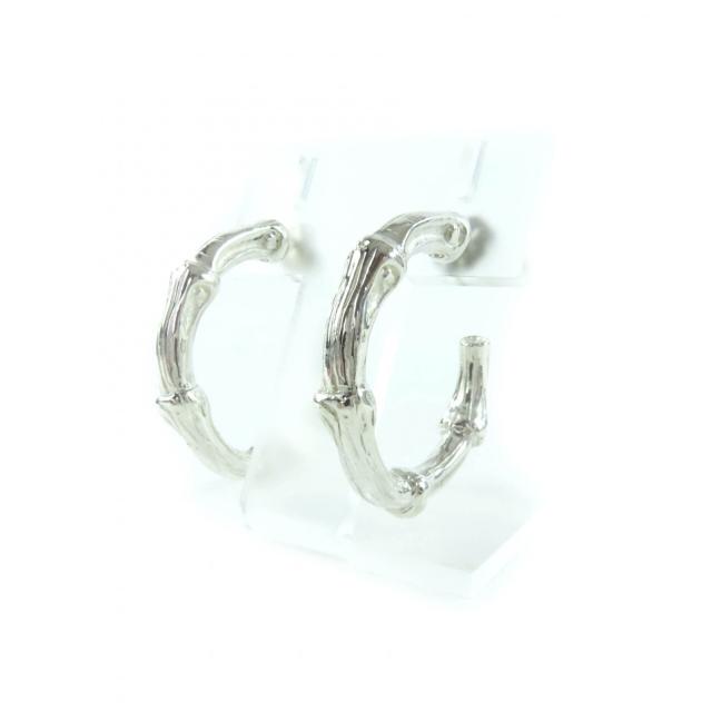 極美品★TIFFANY&Co. ティファニー 925 バンブー フープ ピアス アクセサリー シルバー 箱・保存袋付き 重量11.68g レディース