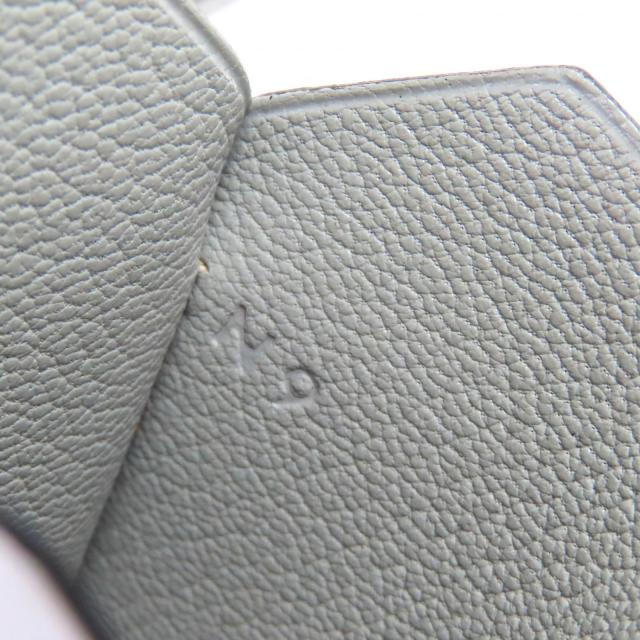 極美品△HERMES エルメス ヴィンテージ マルジェラ期 クロシェット レザー ネックレス ペンダント グレー □C 箱付き 仏製 レディース_8