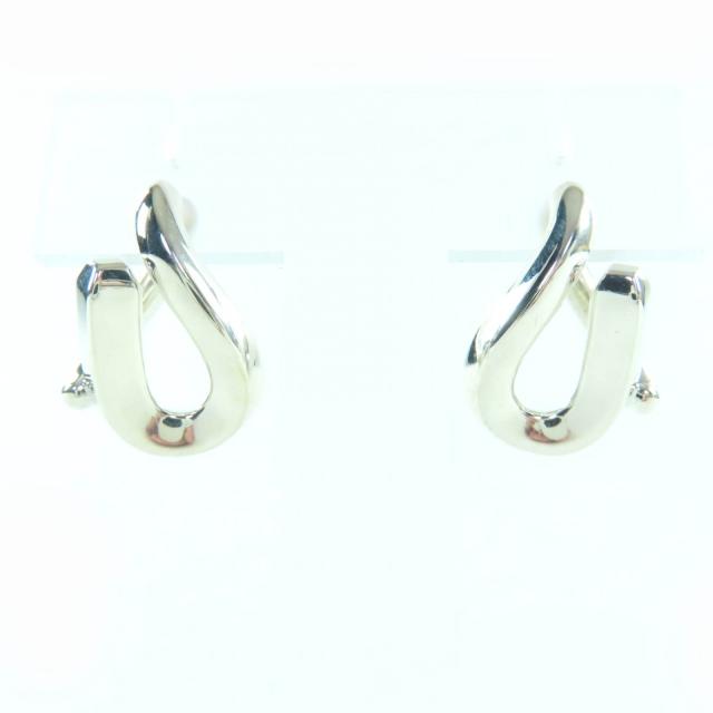 極美品☆TIFFANY&Co. ティファニー ティファニー フォージ シングル リンク ピアス AG925 シルバー 箱・ケース付き 重量11g レディース