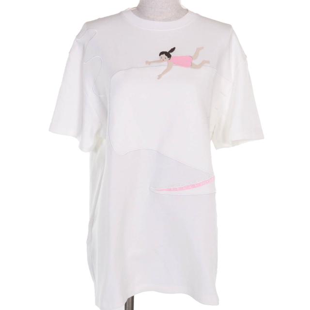 極美品▲LOEWE ロエベ 25SS S359Y22X83 Suna Fujita スナフジタ アナグラム リラックスフィット 半袖Ｔシャツ ホワイト XS 正規品