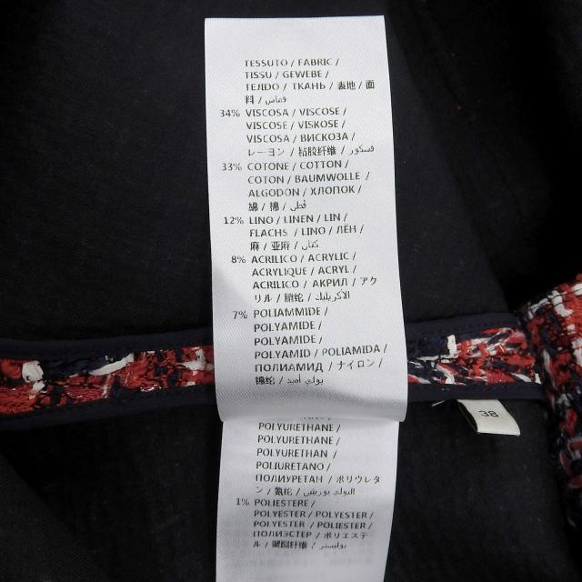 極美品▲GUCCI グッチ 516588 コットン混 タイガーボタン付き チェック柄 ひざ丈 ツイードスカート マルチ 38 伊製 正規品 レディース_6