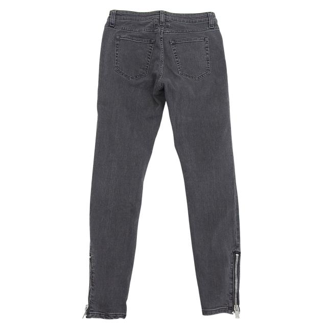美品▲SAINT LAURENT PARIS サンローランパリ 2013年製 D02 W/SK-MW エディ期 裾ジップ ブラックデニムパンツ 28 イタリア製 レディース_1
