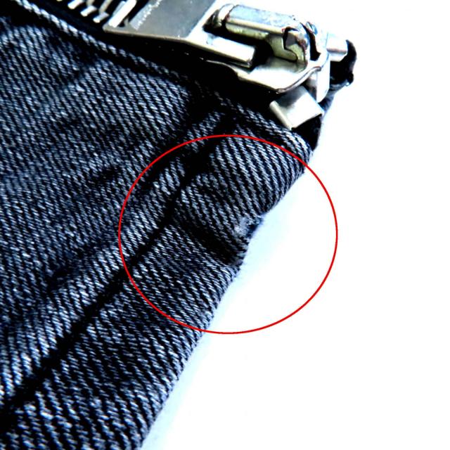 美品▲SAINT LAURENT PARIS サンローランパリ 2013年製 D02 W/SK-MW エディ期 裾ジップ ブラックデニムパンツ 28 イタリア製 レディース_8