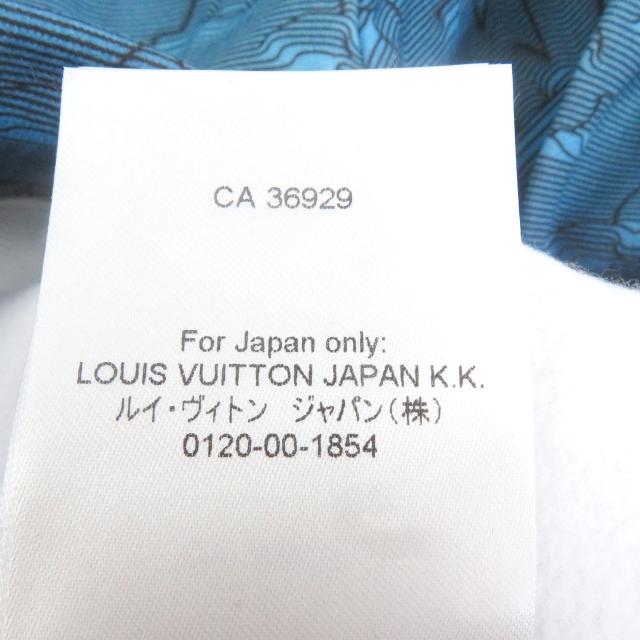 未使用品□LOUIS VUITTON ルイヴィトン 22AW 3Dモノグラム 総柄 プルオーバーパーカー フーディー ライトブルー　L イタリア製 正規品　