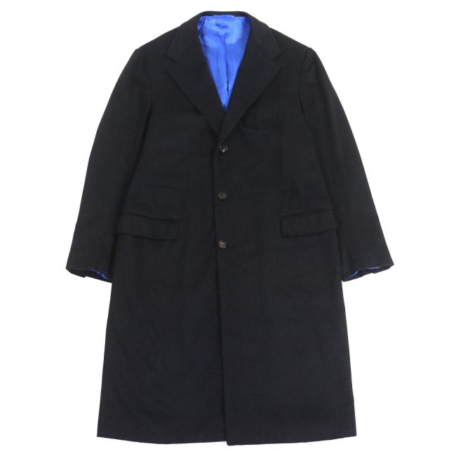 極美品▼Cicio チッチオ ビスポーク ロング シングル チェスターコート ダークグレー 日本サイズL相当 ハンガー付き メンズ