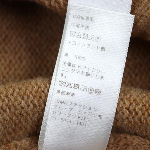 極美品▼CELINE セリーヌ 2A681979E ウール100% クルーネック プルオーバー ニットセーター ライトブラウン XL スコットランド製 正規品_6