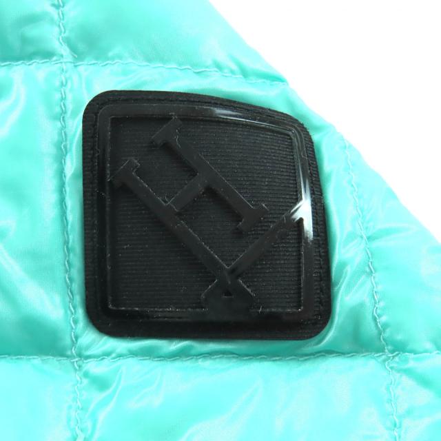 美品△Herno ヘルノ 2023年 PI001875D ロゴパッチ ダイヤモンドキルティング ショートダウンジャケット グリーン 42 正規品 レディース_5
