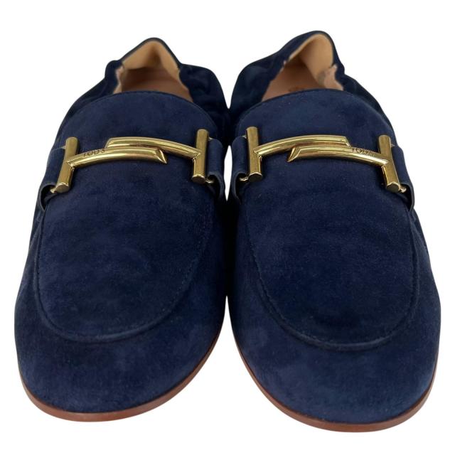 未使用品△TOD'S トッズ ダブルT スウェードレザー ローファー
