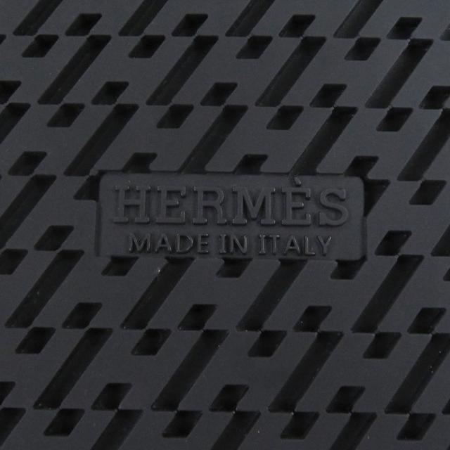 未使用品□HERMES エルメス シプレ ヴォーエプソン Hロゴデザイン シャワーサンダル スライドサンダル エトゥープ 41.5 イタリア製_9