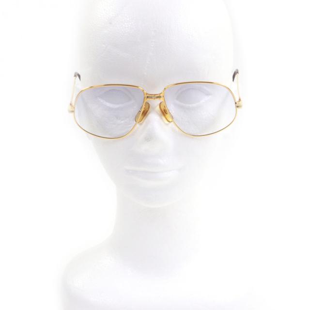 美品□Cartier カルティエ ヴィンテージ マイヨン パンテール 135 サングラス メガネ 眼鏡 アイウェア ゴールド ボルドー 56□14 仏製