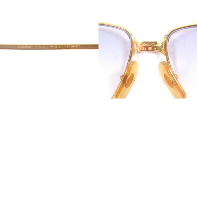 美品□Cartier カルティエ ヴィンテージ マイヨン パンテール 135 サングラス メガネ 眼鏡 アイウェア ゴールド ボルドー 56□14 仏製