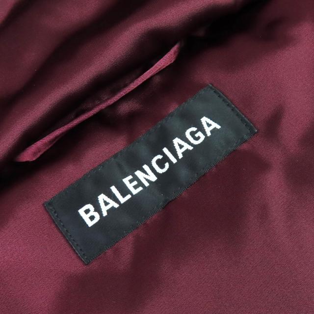 極美品△BALENCIAGA バレンシアガ 594907 Grape nylon oversize jacket フード付き 中綿入 コート ボルドー 42 イタリア製 正規品 メンズ_7