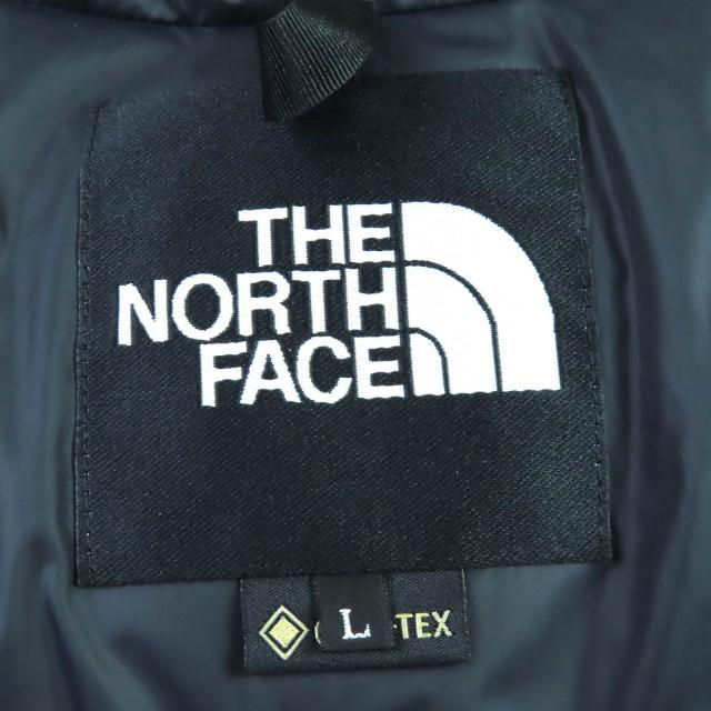 美品△THE NORTH FACE ザ・ノースフェイス ND91935 Mountain Down Coat ゴアテックス ロゴ刺繍 マウンテン ダウンコート カーキ L 正規品_6
