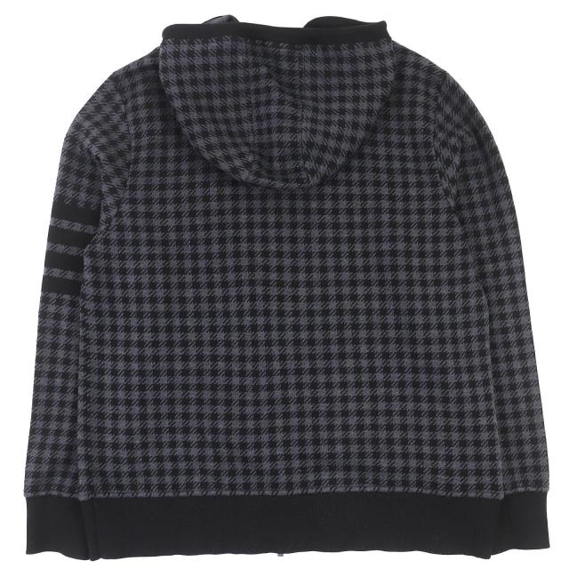 未使用品△THOM BROWNE トムブラウン MJT302A-07671 コットン100% ガンクラブ チェック ジャカード 4BAR ジップアップ パーカー 2 正規品_1