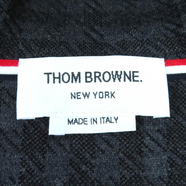 未使用品△THOM BROWNE トムブラウン MJT302A-07671 コットン100% ガンクラブ チェック ジャカード 4BAR ジップアップ パーカー 2 正規品_8