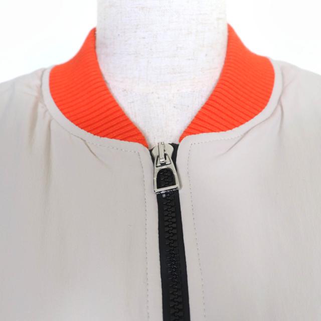 未使用品☆HERMES エルメス セリエ 中綿入り ZIP UP パテッドベスト ベージュ オレンジ M フランス製 正規品 レディース 未使用品☆HERMES エルメス セリエ 中綿入り ZIP UP パテッドベスト
