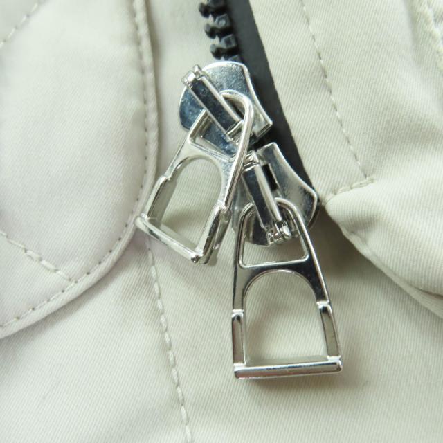 未使用品☆HERMES エルメス セリエ 中綿入り ZIP UP パテッドベスト ベージュ オレンジ M フランス製 正規品 レディース_6