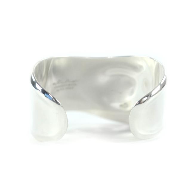 極美品★TIFFANY&Co. ティファニー エルサペレッティ ボーンカフ ナロー AG925 バングル シルバー イタリア製 重量43.38g レディース_2