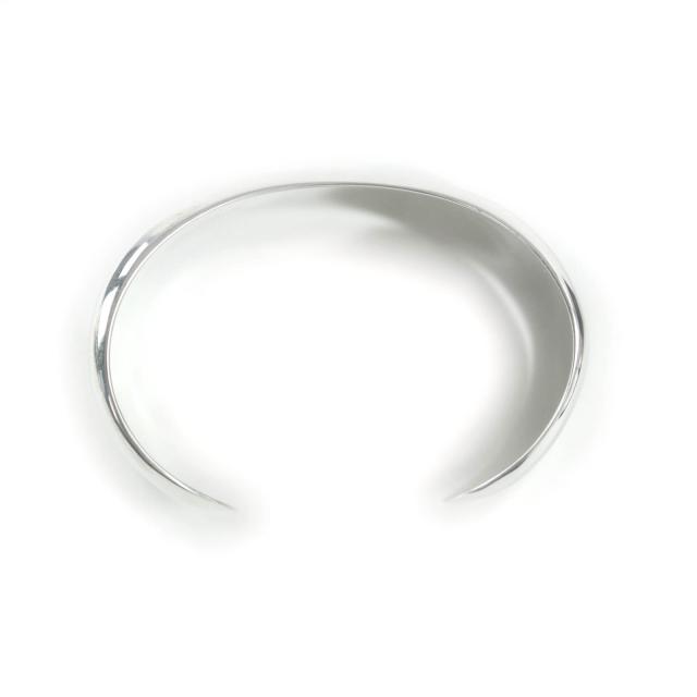 極美品★TIFFANY&Co. ティファニー エルサペレッティ ボーンカフ ナロー AG925 バングル シルバー イタリア製 重量43.38g レディース_4
