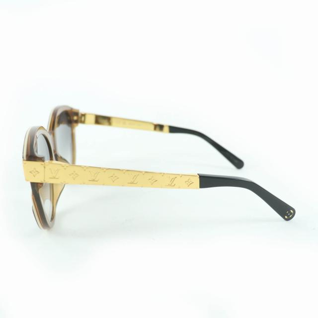 極美品☆LOUIS VUITTON ルイヴィトン 2024年製 Z1857E プティスプソン キャットアイ サングラス 黒 ゴールド 57□18 140 デモレンズ_3