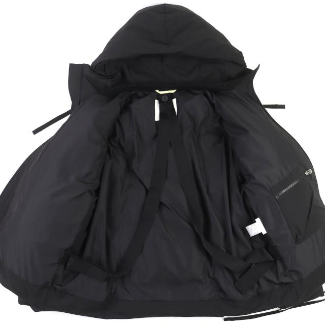 極美品△OAMC オーエーエムシー 22AW 22A280AU63 Peacemaker LITHIUM DOWN JACKET ロゴ刺繍 フード付き ダウンジャケット 黒 L 正規品_2