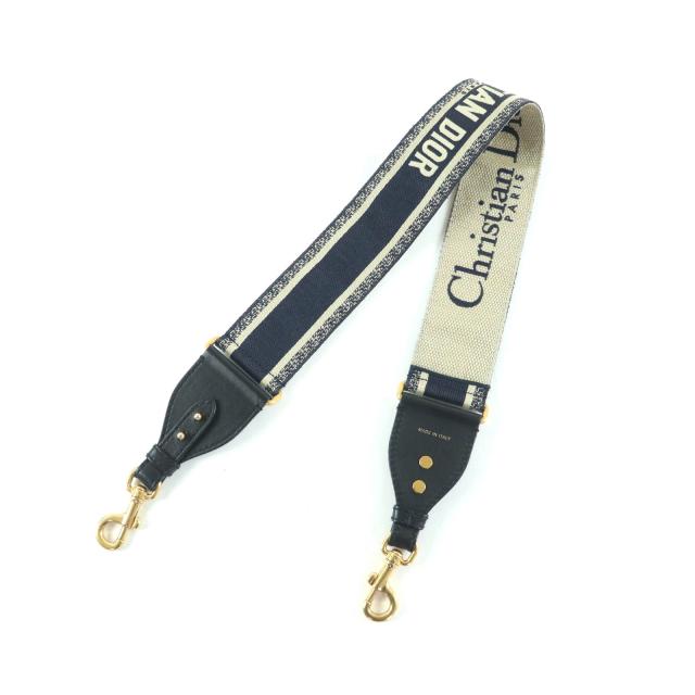 良品★Christian Dior クリスチャンディオール S8557CBTE キャンバス レザー エンブロイダリー ショルダーストラップ 箱・保存袋付
