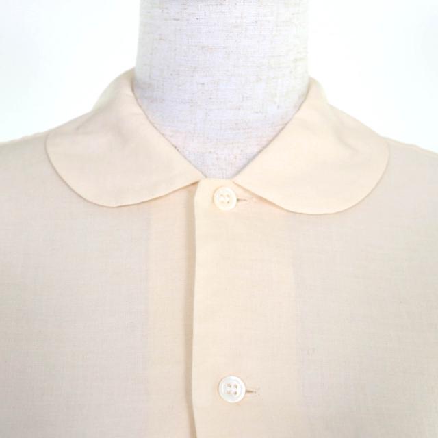 COMME des GARCONS コットン ラウンドカラーシャツ 丸襟長袖 美品◇COMME des GARCONS コムデギャルソン コットン100％ ラウンド