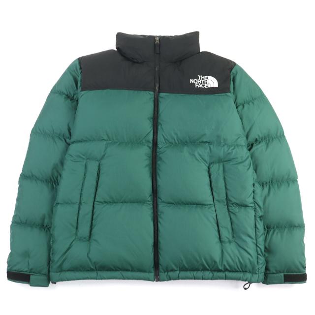 美品○THE NORTH FACE ザ・ノースフェイス ND92335 Nuptse Jacket ヌプシジャケット ロゴ刺繍 フード入り ダウンジャケット M 正規品