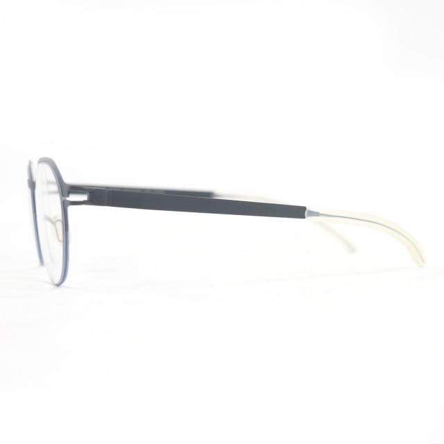 極美品□MYKITA マイキータ C514 DORIAN ハーフリム メガネ 眼鏡 アイウェア メタリックネイビー 45□21-140 箱・ケース付き ドイツ製