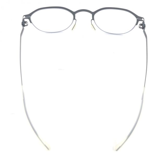 極美品□MYKITA マイキータ C514 DORIAN ハーフリム メガネ 眼鏡 アイウェア メタリックネイビー 45□21-140 箱・ケース付き ドイツ製