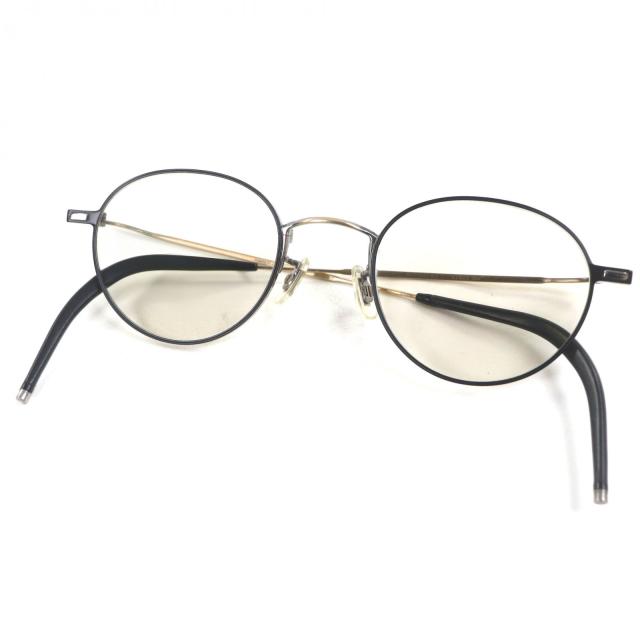 極美品▼E5 eyevan イーファイブ アイヴァン ｍ2-MBKAG/AG ボストン サングラス アンテークゴールド 47□22 156 ケース付 日本製 メンズ