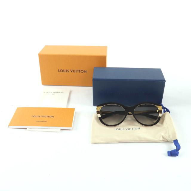 極美品★LOUIS VUITTON ルイヴィトン 2025年製 Z1857E サングラス･LV プティ スプソン･キャットアイ ノワール 現行品 57□18 140_1
