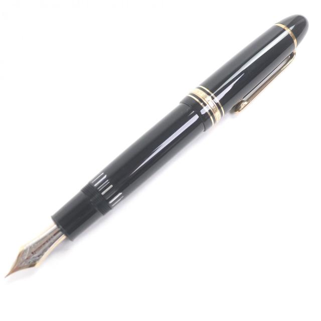 極美品□MONTBLANC モンブラン マイスターシュテュック 149 ペン先14C EFニブ キャップ式 万年筆 ブラック ゴールド ケース付き ドイツ製