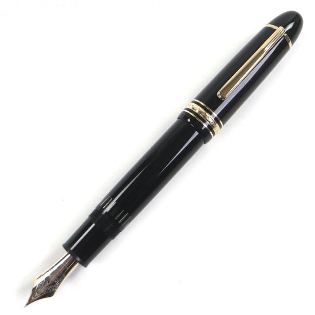 良品▼MONTBLANC モンブラン マイスターシュテュック 149 ペン先14K EFニブ ホワイトスター 万年筆 ブラック ゴールド ドイツ製 メンズ