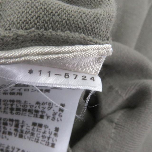 美品□HERMES エルメス 21SS コットン100％ 袖ドッキングデザイン クルーネック 半袖ニット セーター カーキ XL イタリア製 正規品_6