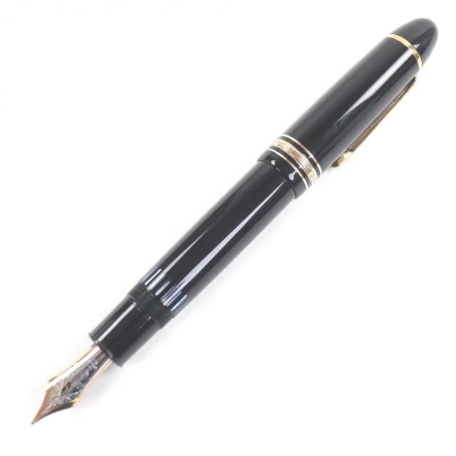 美品□MONTBLANC モンブラン マイスターシュテュック 149 ペン先14C Bニブ キャップ式 万年筆 ブラック ゴールド ドイツ製 メンズ