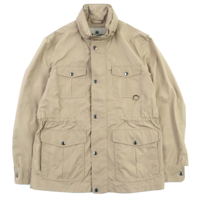 極美品△Aquascutum LONDON アクアスキュータムロンドン ロゴボタン ZIPUP フィールドジャケット ナイロンジャケット ベージュ 36 正規品